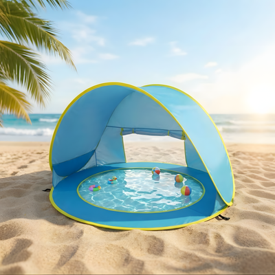 AquaNinho™ | Tenda Praia com Piscina para Bebê