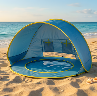 AquaNinho™ | Tenda Praia com Piscina para Bebê